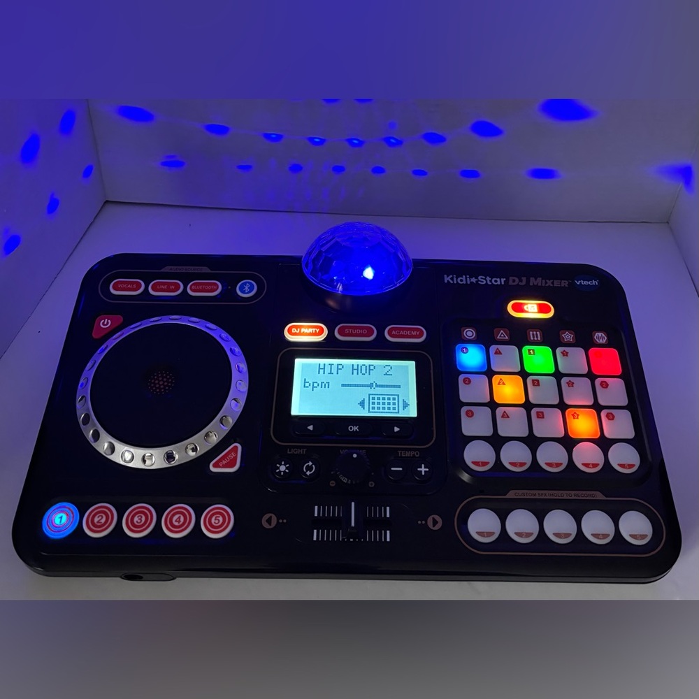 VTech KidiStar DJ Mixer • Play Music & Learn • Lights • Bluetooth - Great Gift